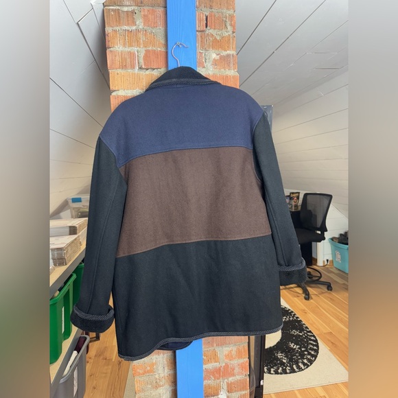 Stephanie Mathew’s Wool Colorblock Coat - Picture 5 of 6